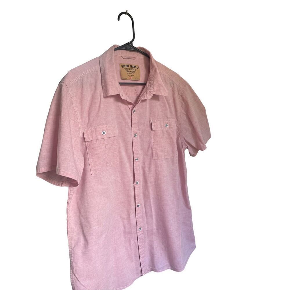 SEVEN7 Jeans Co Button Down Lightweight Pink Size XL